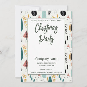 Modern minimalistisch leuk bedrijfsfeest kaart