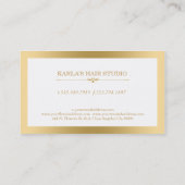 Modern Minimalistisch Licht Goud & Wit Visitekaartje (Achterkant)