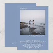 Modern minimalistisch lichtblauw eenvoudig fotohuw kaart (Voorkant / Achterkant)