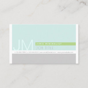 Modern Minimalistisch   Lichtblauw Groen Grijs Visitekaartje