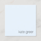 Modern minimalistisch lichtblauw professioneel vie vierkante visitekaartje (Voorkant)