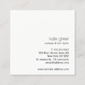 Modern minimalistisch lichtblauw professioneel vie vierkante visitekaartje (Achterkant)