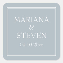 Modern Minimalistisch Lichtgrijs Grijs Vierkante Sticker