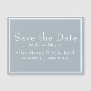 Modern minimalistisch lichtgrijs Save the Date