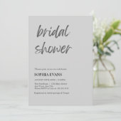 Modern minimalistisch lichtgrijs Vrijgezellenfeest Kaart (Staand voorkant)