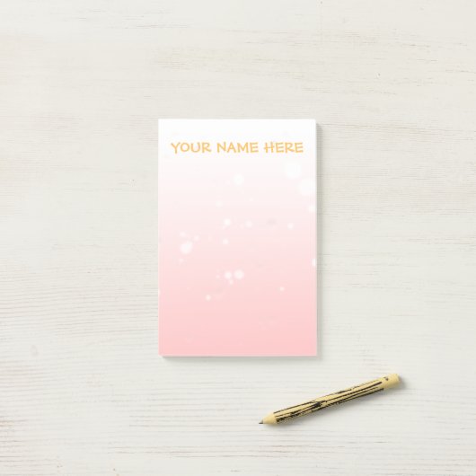 Modern minimalistisch lichtroze bundel post-it® notes (Op bureau)