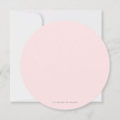 Modern minimalistisch lichtroze sparen de Datum Fo Save The Date (Achterkant)