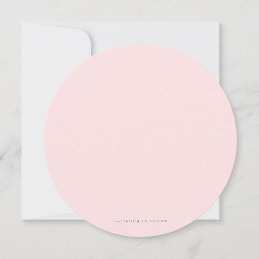 Modern minimalistisch lichtroze sparen de Datum Fo Save The Date (Achterkant)