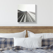 Modern Minimalistisch Lineair Perspectief - Abstra Canvas Afdruk (Insitu (Slaapkamer))