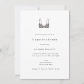 Modern minimalistisch lingerie Vrijgezellenfeest Kaart (Voorkant)