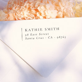 Modern minimalistisch links uitgelijnd retouradres rubberstempel