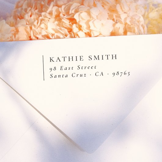 Modern minimalistisch links uitgelijnd retouradres rubberstempel