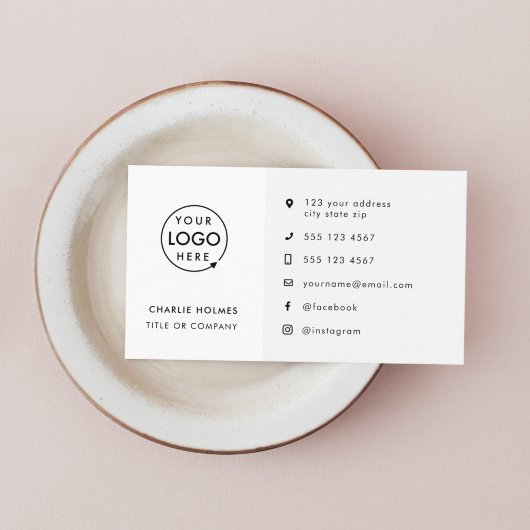 Modern Minimalistisch Logo | Aanpasbare Pictogramm Visitekaartje