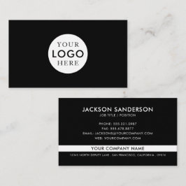 Modern Minimalistisch Logo Professionele Zwart Wit Visitekaartje