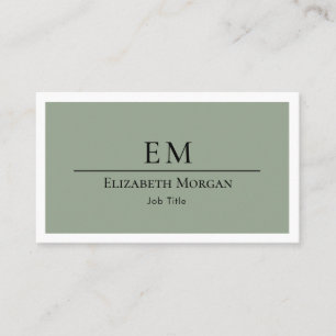 Modern Minimalistisch Logo Saliegroen Eenvoudig Visitekaartje