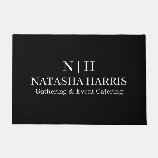 Modern Minimalistisch Logo Zakendoekmat Deurmat (Voorkant)