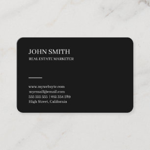 Modern minimalistisch Logo zwart Visitekaartje