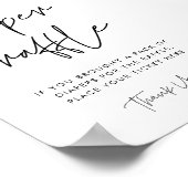 Modern minimalistisch luier Raffle teken Poster (Hoek)