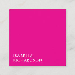 Modern minimalistisch magenta vierkante visitekaartje