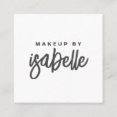 Modern minimalistisch make-up artist script vierkante visitekaartje (Voorkant)