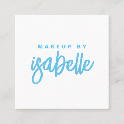 Modern minimalistisch make-up artist script vierkante visitekaartje (Voorkant)
