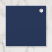 Modern minimalistisch marineblauw | Gold Hartelijk Bedankjes Labels (Achterkant)