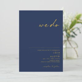 Modern minimalistisch marineblauw | Goud dat wij d Kaart