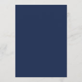 Modern minimalistisch marineblauw | Goudbruiloft Advieskaart (Achterkant)