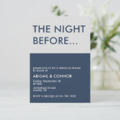 Modern minimalistisch marineblauw grijs repetitief informatiekaartje (Staand voorkant)