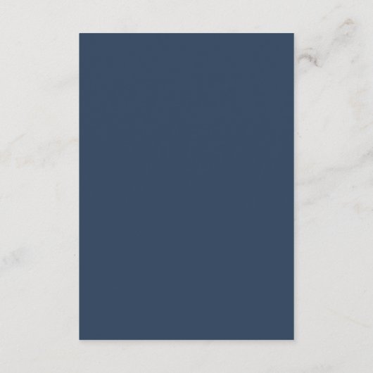 Modern minimalistisch marineblauw grijs repetitief informatiekaartje (Achterkant)