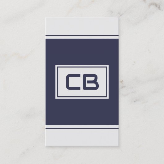 Modern minimalistisch marineblauw Visitekaartje (Voorkant)