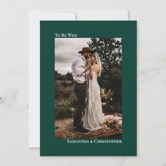 Modern minimalistisch marineduur Vertical Photo We Kaart (Voorkant)