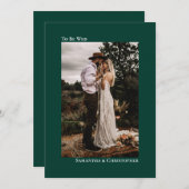 Modern minimalistisch marineduur Vertical Photo We Kaart (Voorkant / Achterkant)