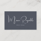 Modern minimalistisch marinescript visitekaartje (Voorkant)