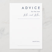 Modern minimalistisch marineverbod advieskaart (Voorkant)