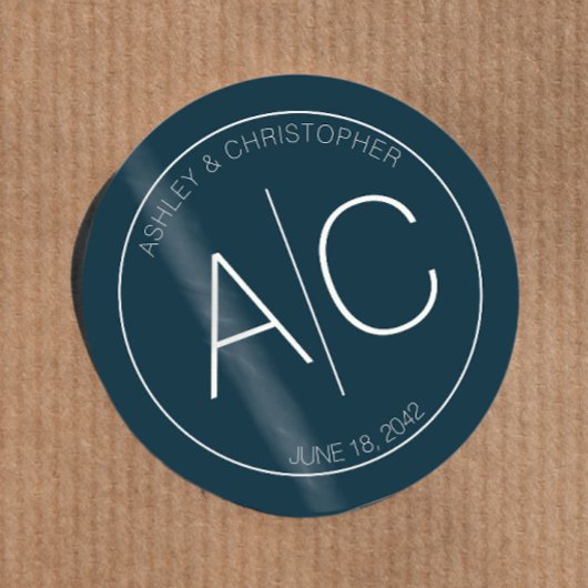 Modern minimalistisch marineverbod ronde sticker