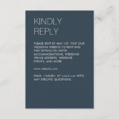 Modern minimalistisch marineverbod RSVP kaartje (Voorkant)