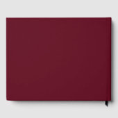 Modern & Minimalistisch Maroon Script Trouwen Gastenboek (Achterkant)