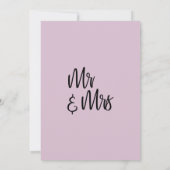 Modern Minimalistisch Mauve Roze Vier het met Ons! Kaart (Achterkant)