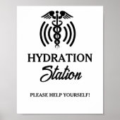 Modern Minimalistisch Medisch Afstuderen Drink Par Poster (Voorkant)