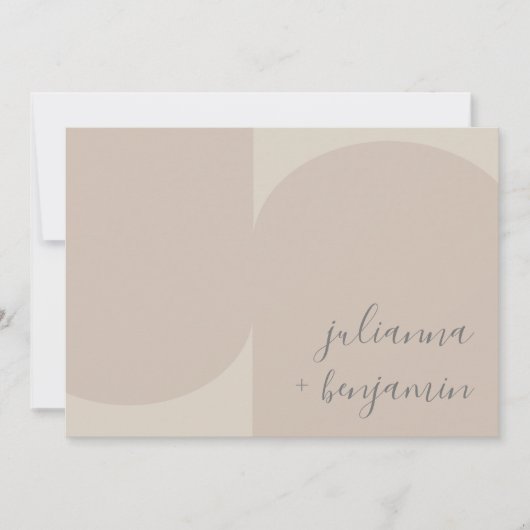 Modern minimalistisch meetkundig blindenweddenscha kaart (Voorkant)