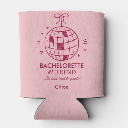 Modern Minimalistisch Meisjesuitstapje | Roze Blikjeskoeler (Achterkant)