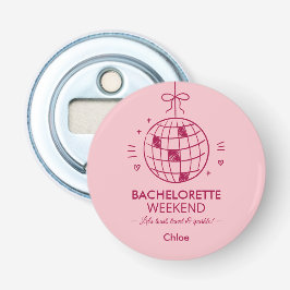 Modern Minimalistisch Meisjesuitstapje | Roze  Button Flesopener