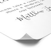 Modern Minimalistisch Memoriam Rouwplechtigheid De Poster (Hoek)