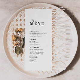Modern minimalistisch menu