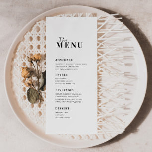 Modern minimalistisch menu