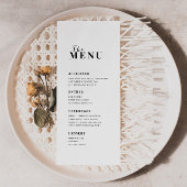 Modern minimalistisch menu