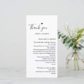 Modern minimalistisch menu + bedankje (Staand voorkant)