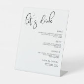 Modern Minimalistisch menu Bindbalk script Reclamebord Met Voetstuk (Voorkant)