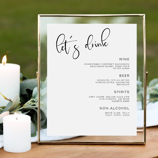 Modern Minimalistisch menu Bindbalk script Reclamebord Met Voetstuk